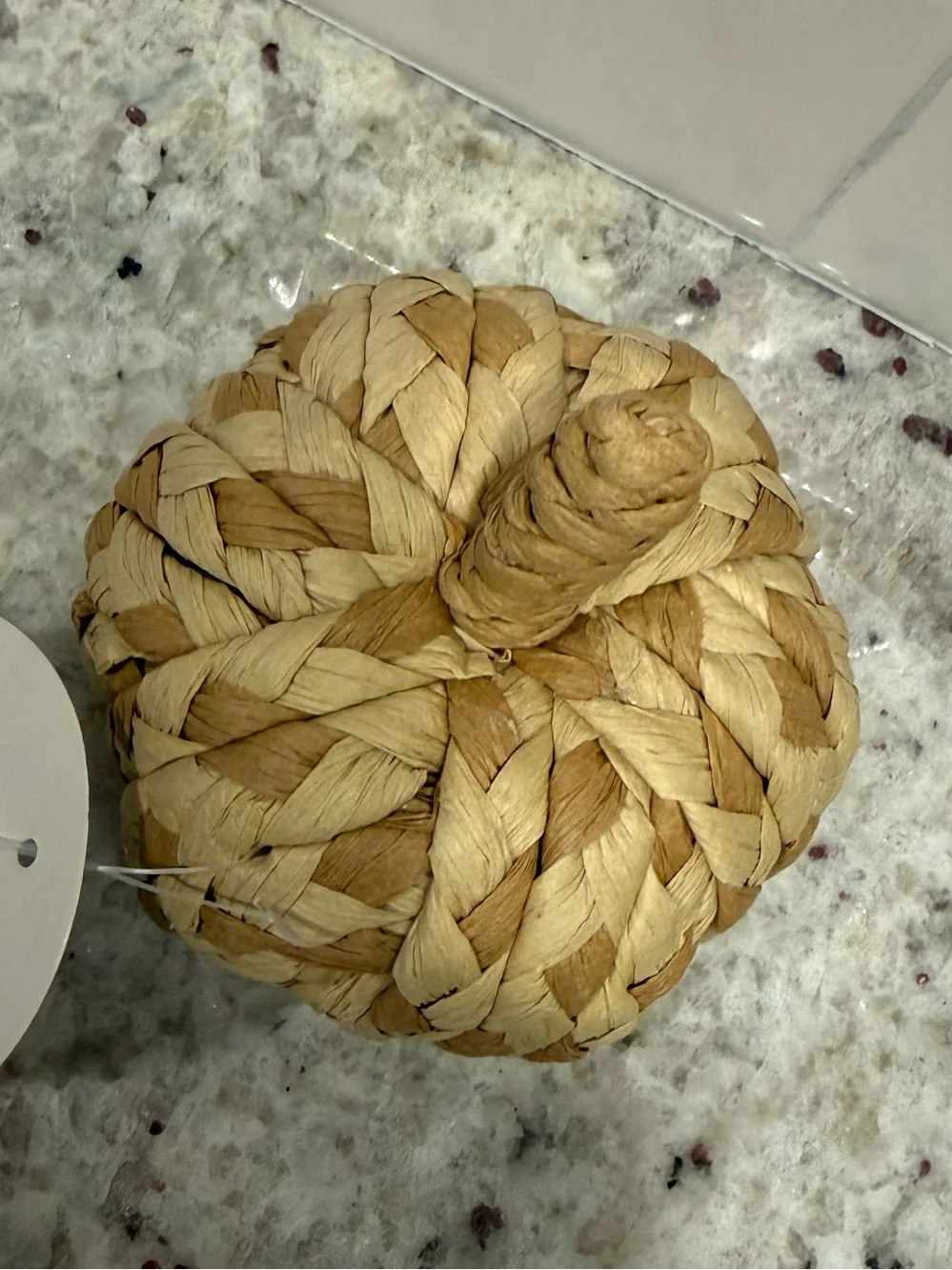 3/$15* Threshold Fall Decor: Small Woven Pumpkin in Natural Tan and Cream NWT